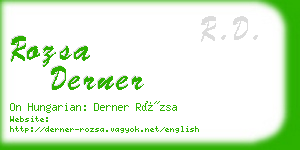 rozsa derner business card